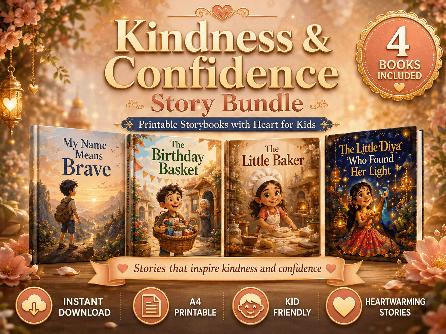 Kindness & Confidence Story Bundle - 4 Printable Storybooks cover